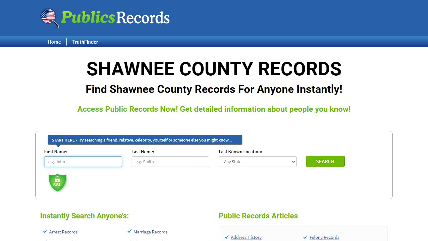 Find Shawnee County Records For Anyone